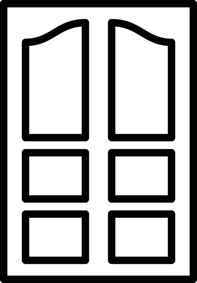 estilo de icono de puerta de habitación vector