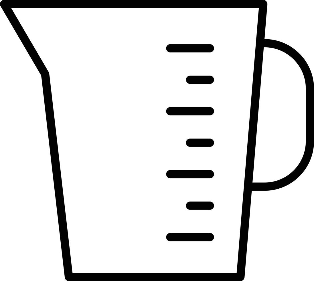 estilo de icono de taza medidora vector