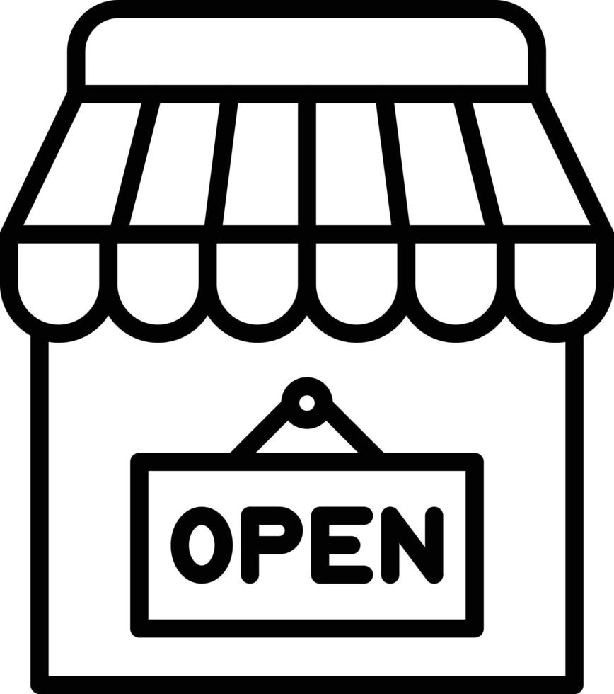Shop Open Icon Style vector