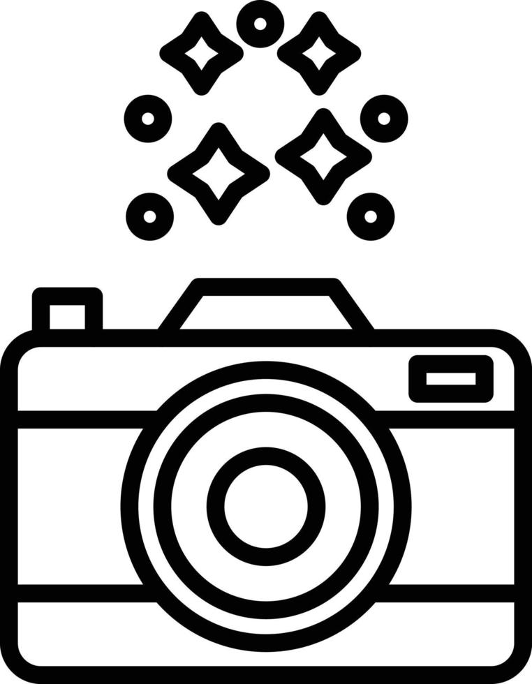 New Year Camera Icon Style vector