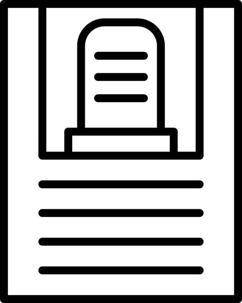 Death Certificate Icon Style vector