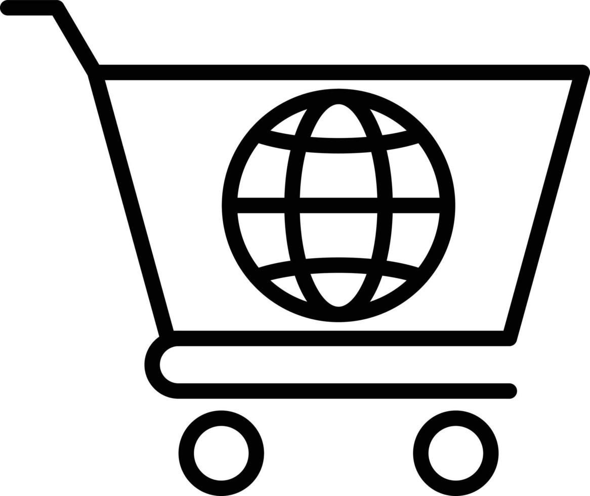 Worldwide Shopping Icon Style vector