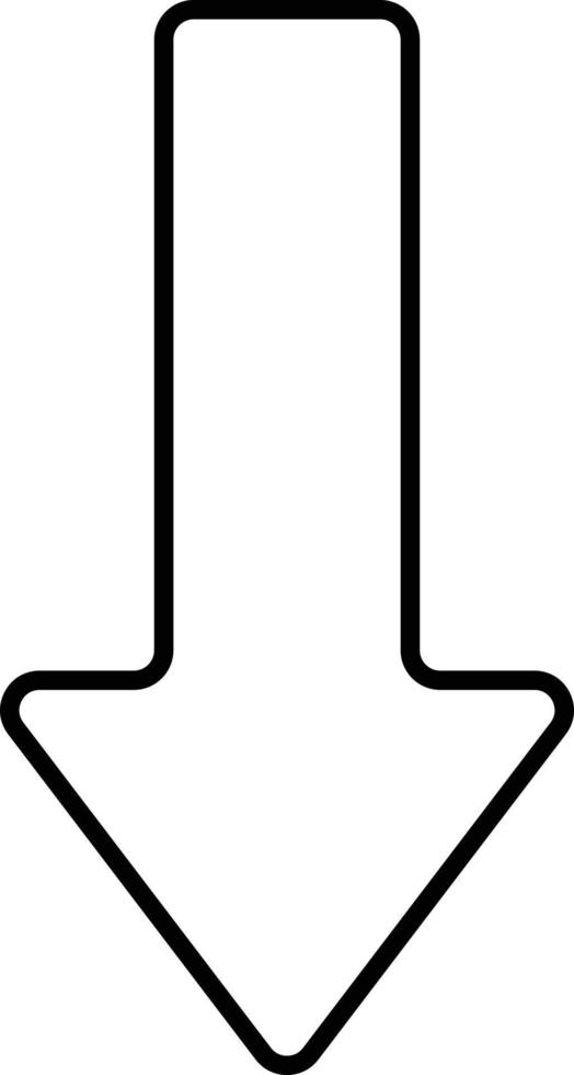 Down Arrow Icon Style vector