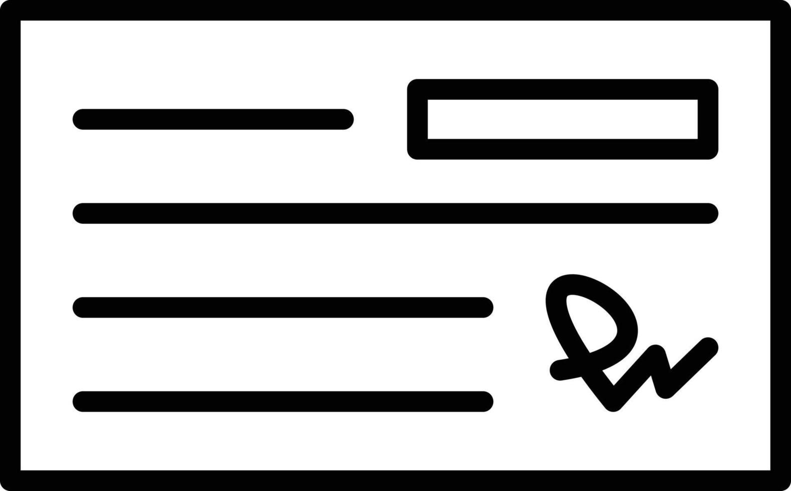 Cheque Icon Style vector