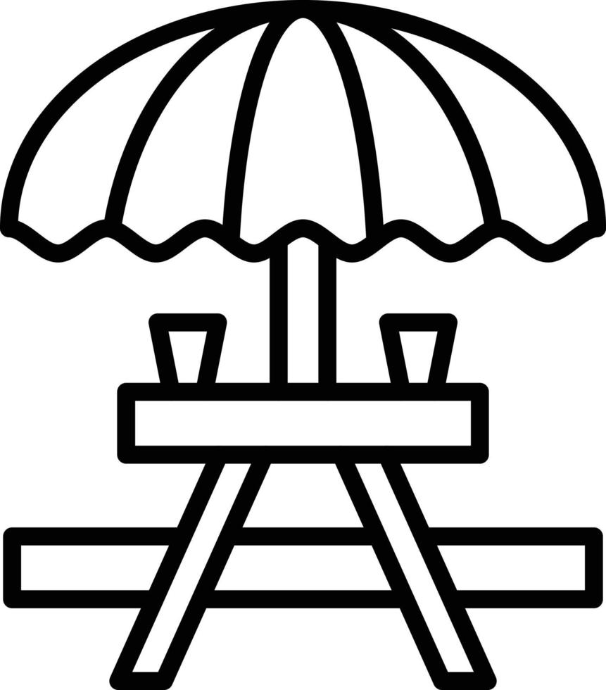 Picnic Table Icon Style vector