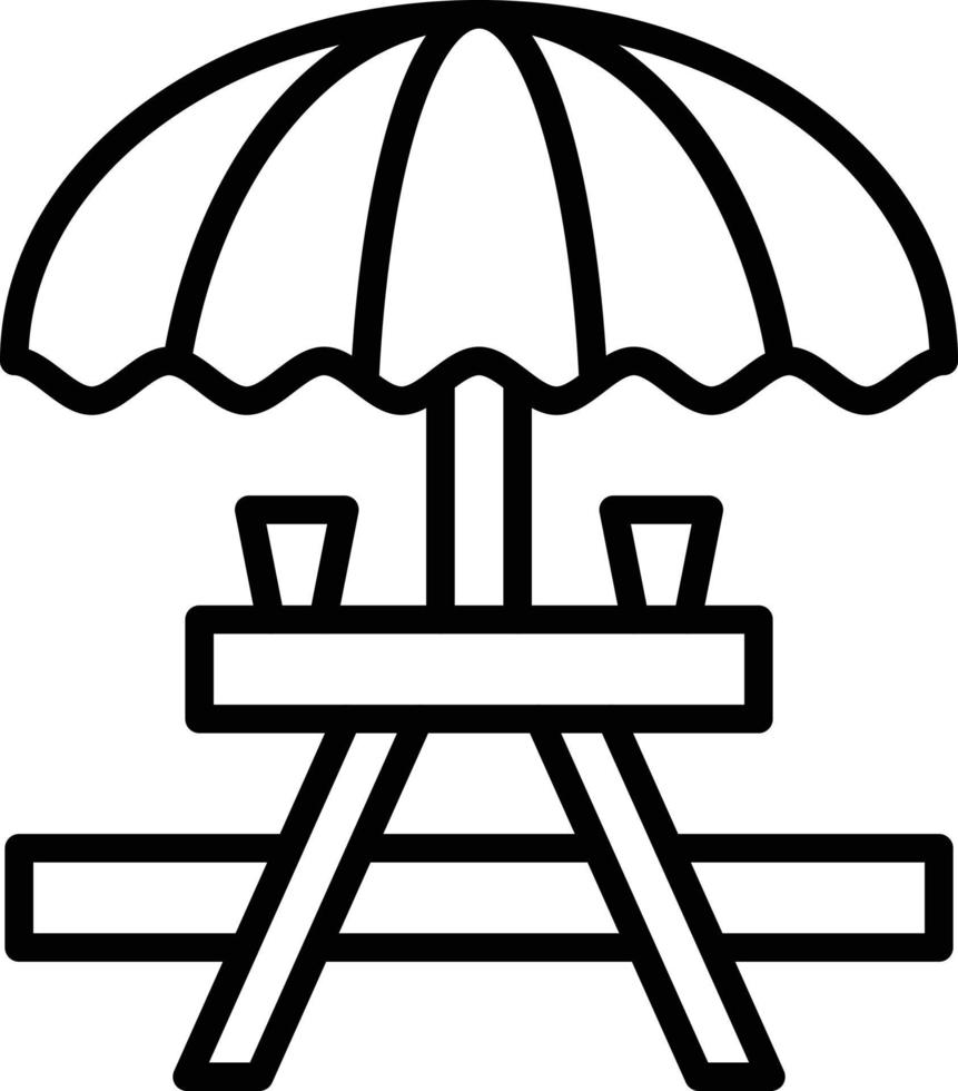 Picnic Table Icon Style vector