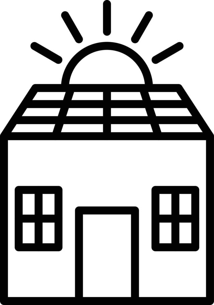 Solar House Icon Style vector