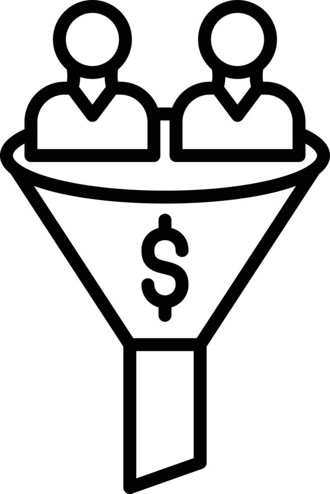 Sales Funnel Icon Style vector
