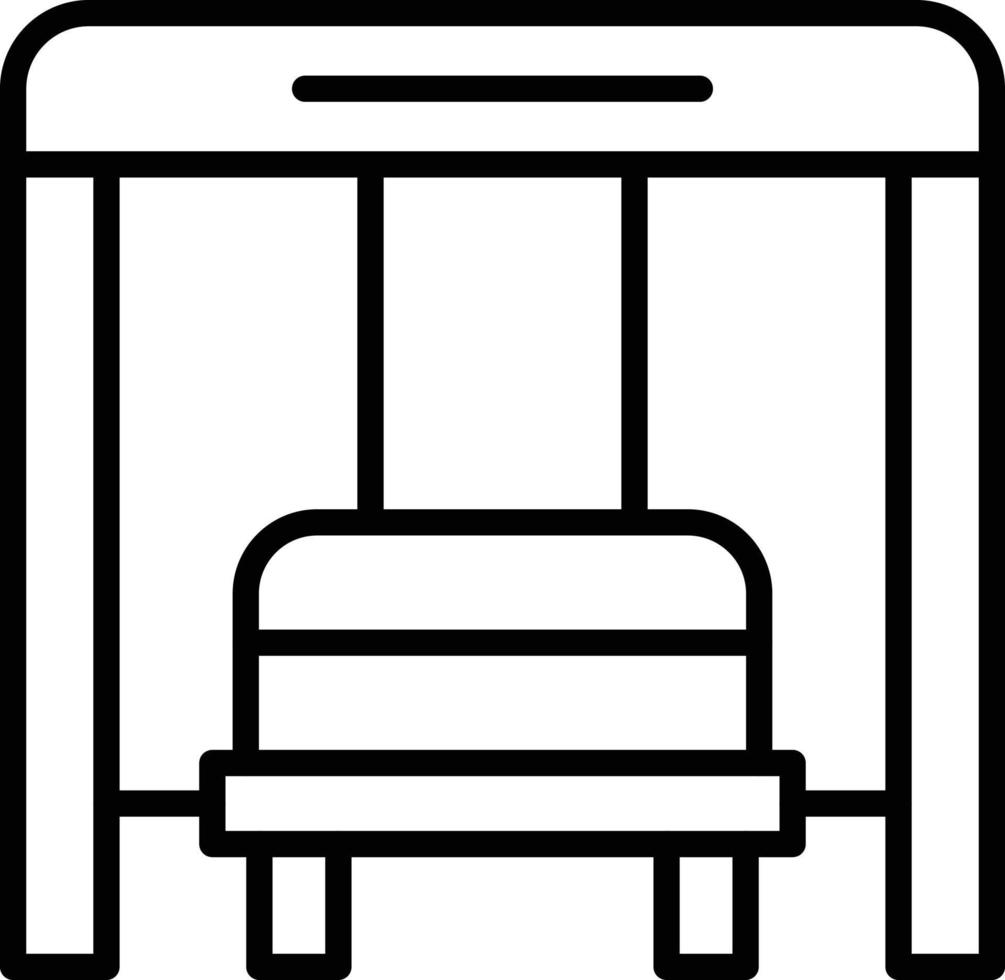 estilo de icono de parada de autobús vector