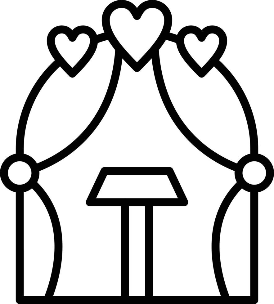 Wedding Arch Icon Style vector