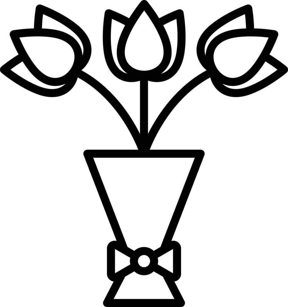 Flower Bouquet Icon Style vector