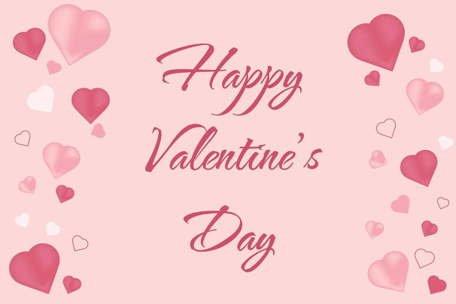 Valentines background with 3D love perfect for greeting card, post card, event, promo, invitation, advertisement. vector