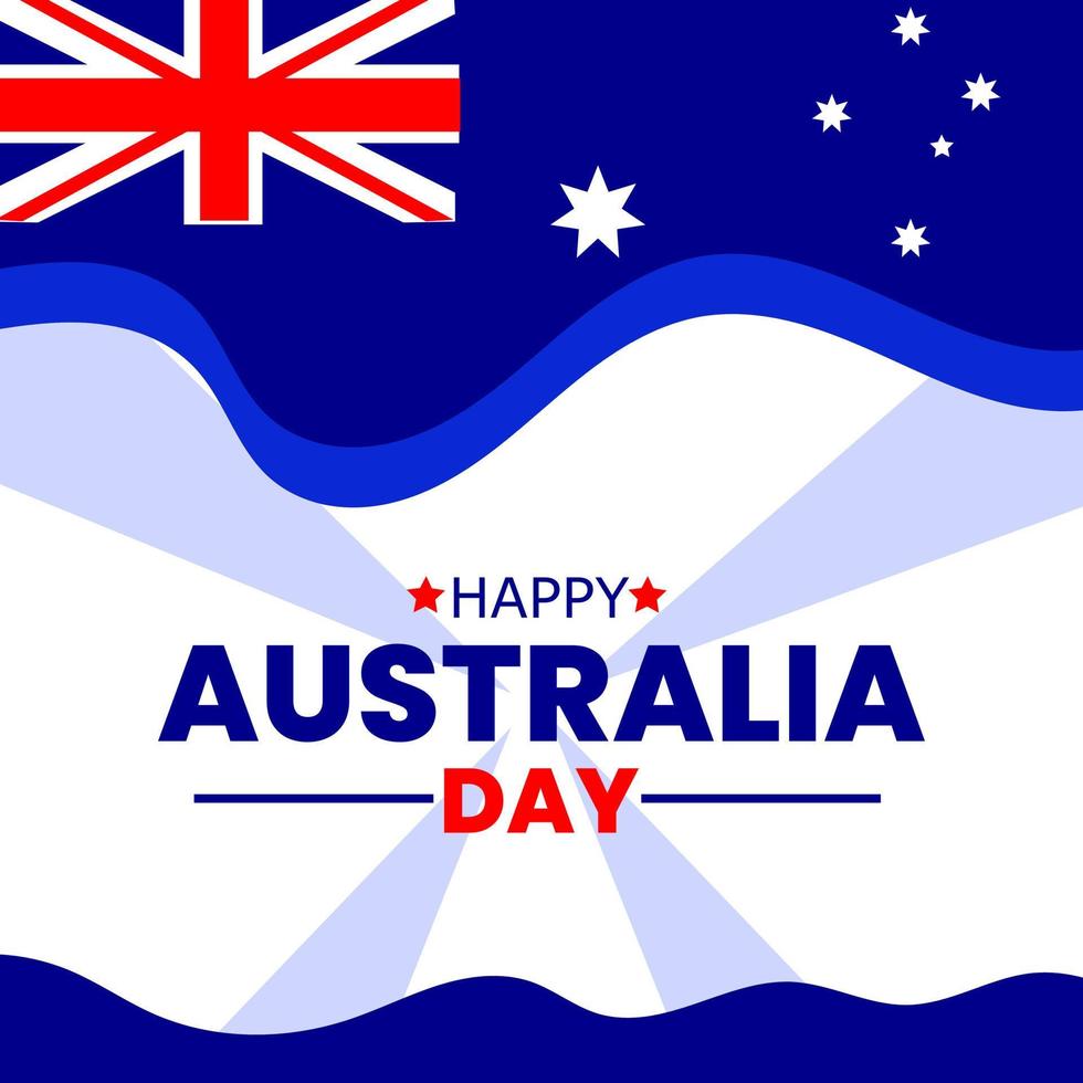 feliz día de australia, diseño de fondo de ilustración, bueno para el diseño de afiches, diseño de volantes, etc. vector