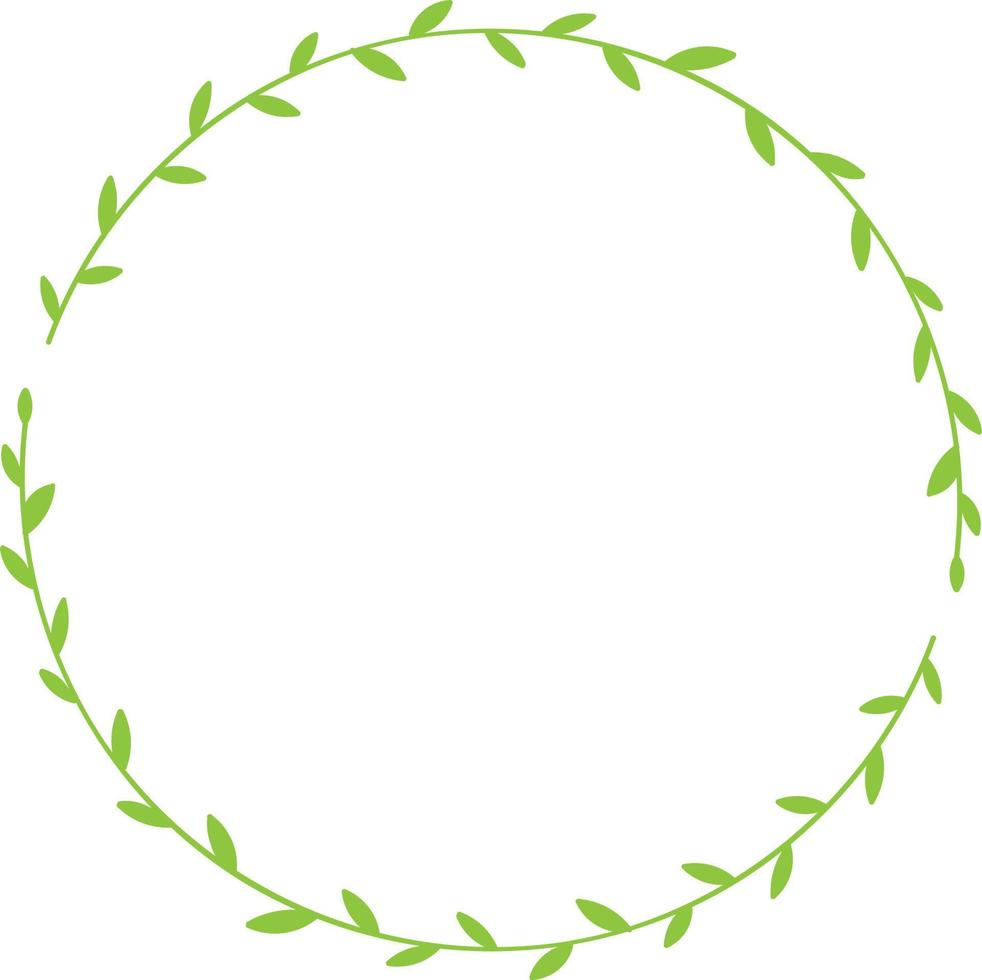 spring wreaths in round circle vector