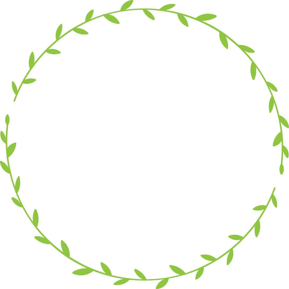 spring wreaths in round circle vector