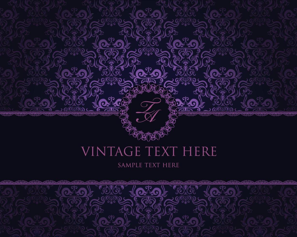 Vintage Damask Seamless Background vector