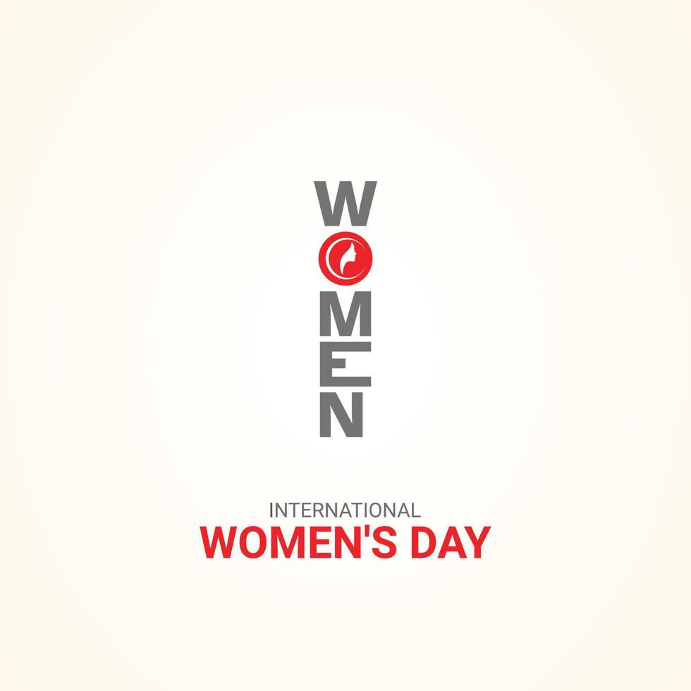 International Womens day, women icon with typography idea creative ...