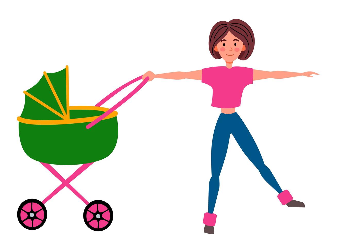 Training with a baby stroller. A girl does sports exercises with her baby. 5103394 Vector Art at Vecteezy Training with a baby stroller. A girl does sports exercises with her baby. 5103394 Vector Art at Vecteezy