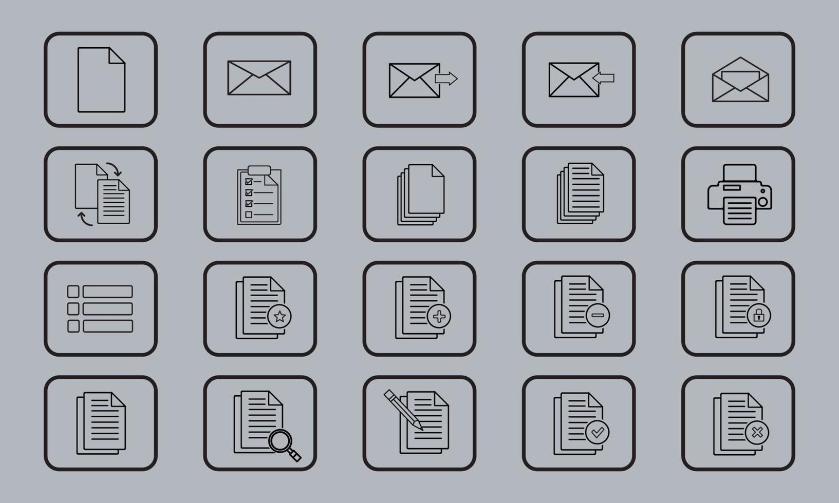 line icon work paper vector