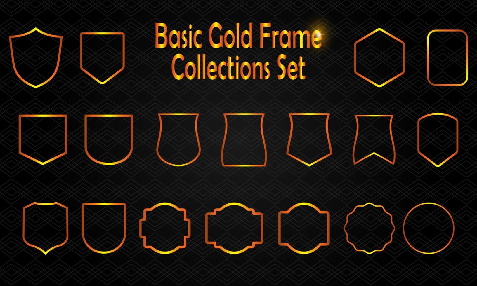 Basic Gold Frame vector