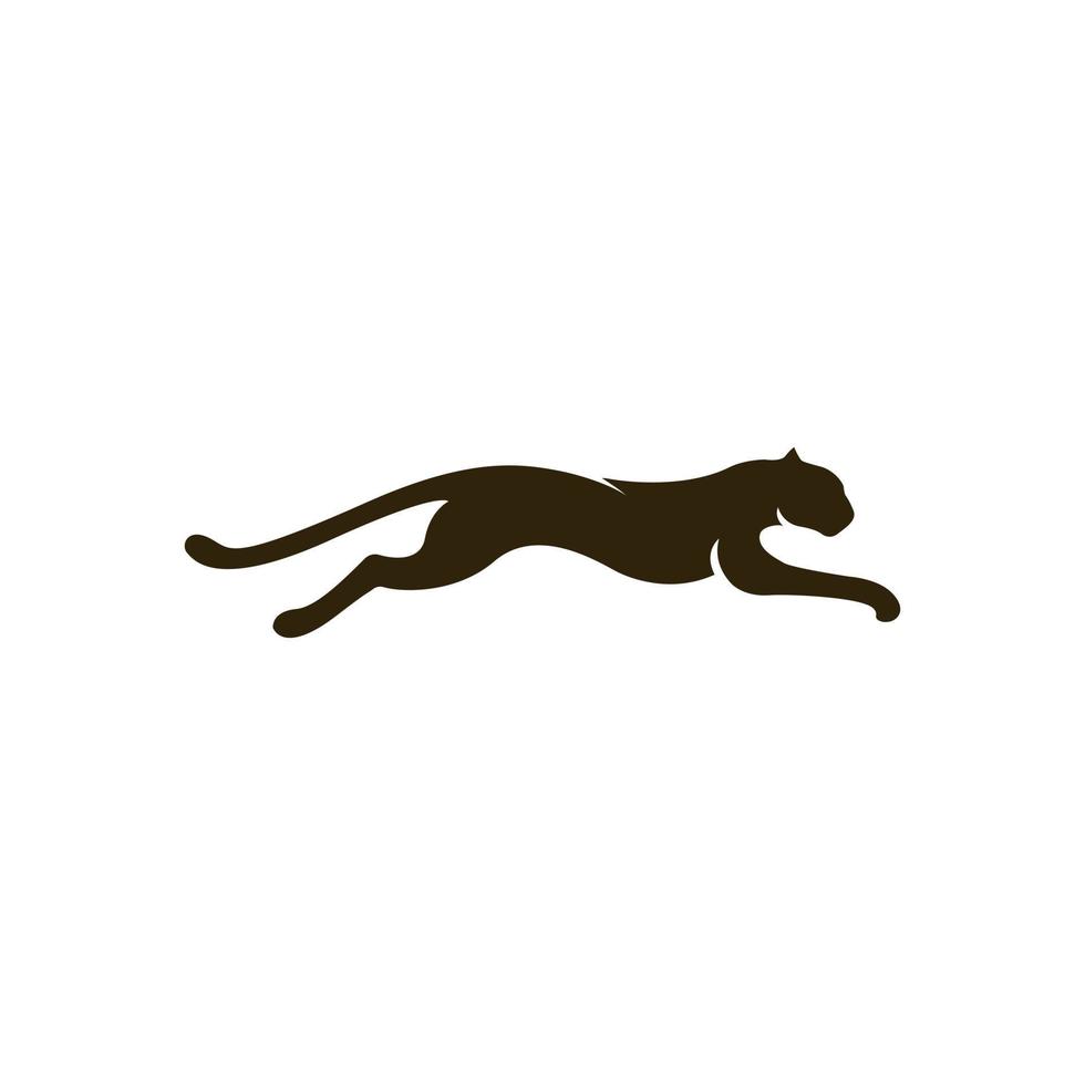 Cheetah jaguar logo template vector illustration
