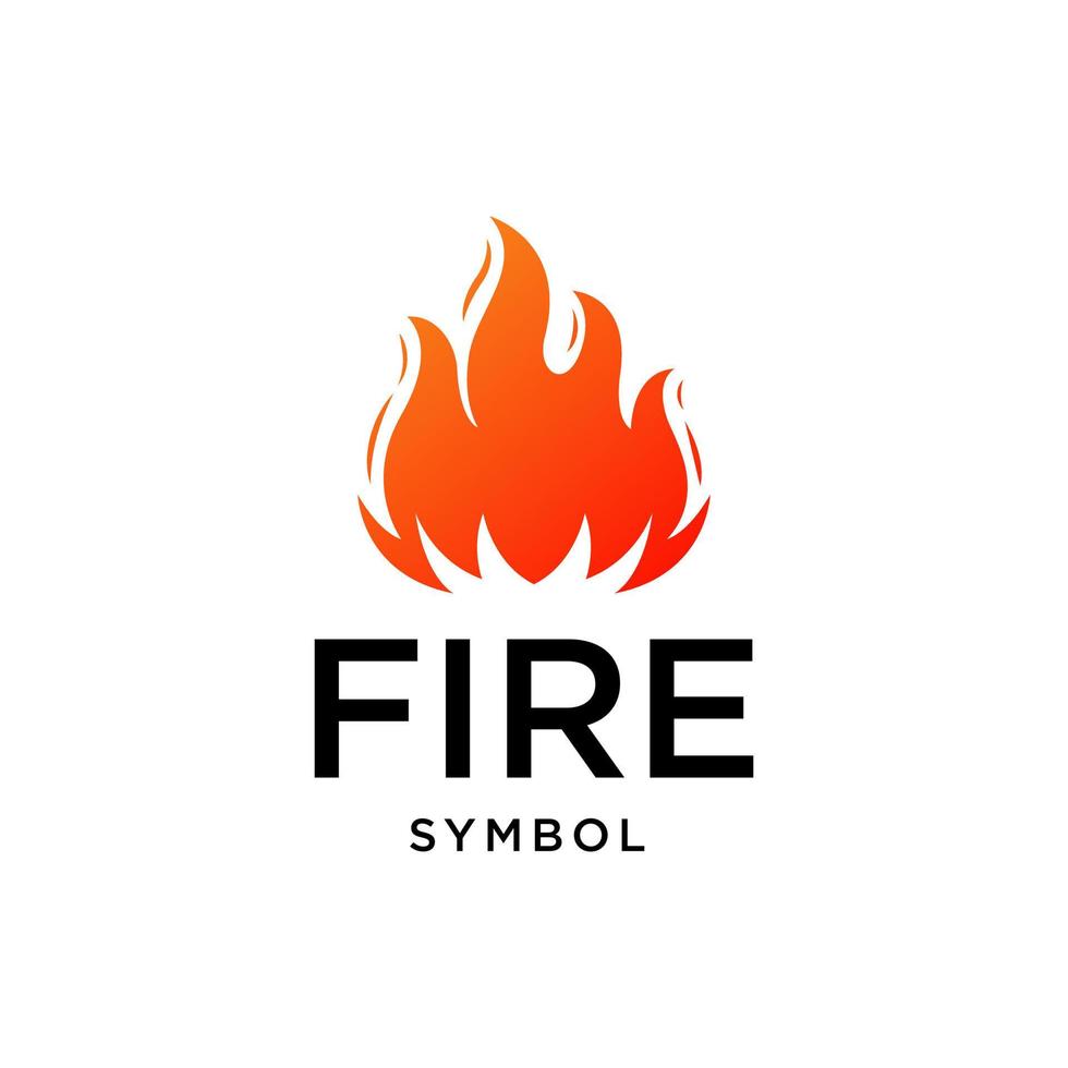 plantilla de vector de diseño de logotipo de llama de fuego