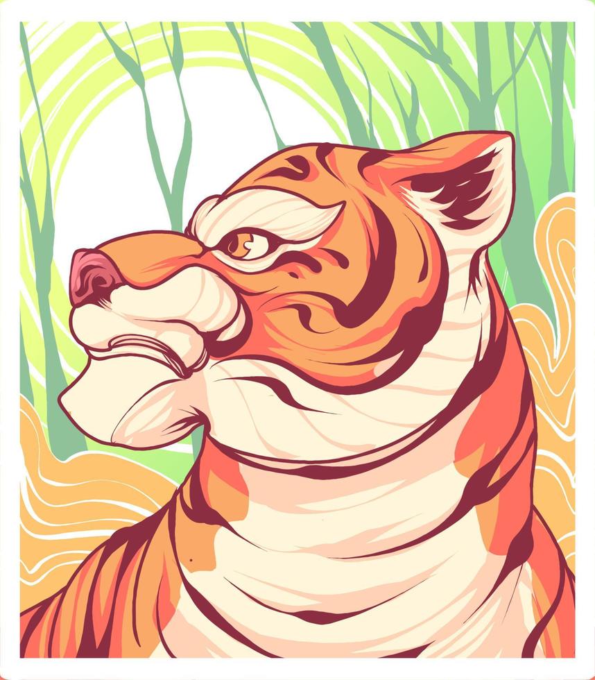 vector de ilustración de tigre