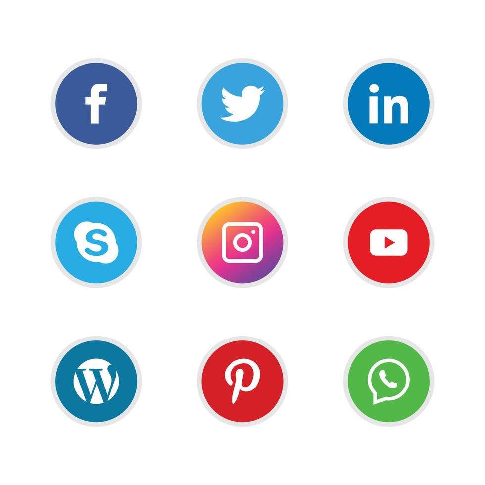 diseño de icono de redes sociales vector