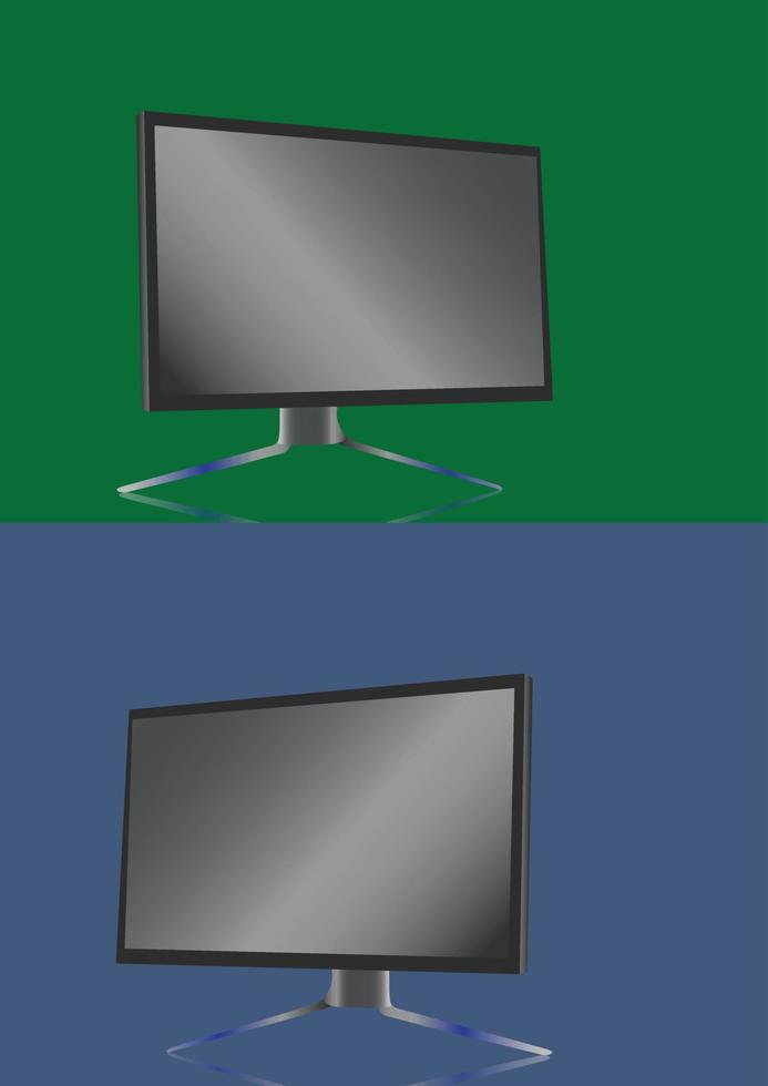 lcd tv monitor with screen vector