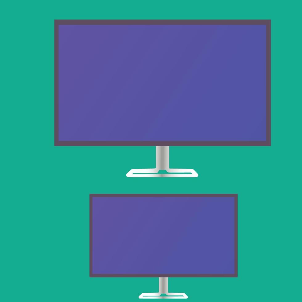 lcd tv monitor vector