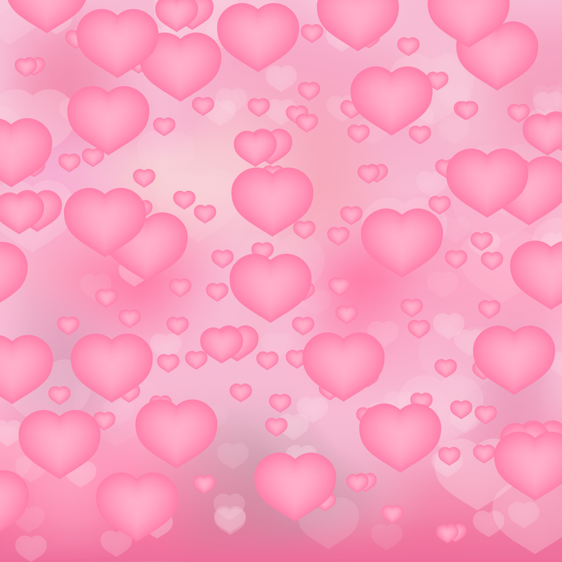 Soft pink hearts 3d background. Valentine s day shiny greeting card.  Romantic vector illustration. Easy to edit design template. 5104092 Vector  Art at Vecteezy