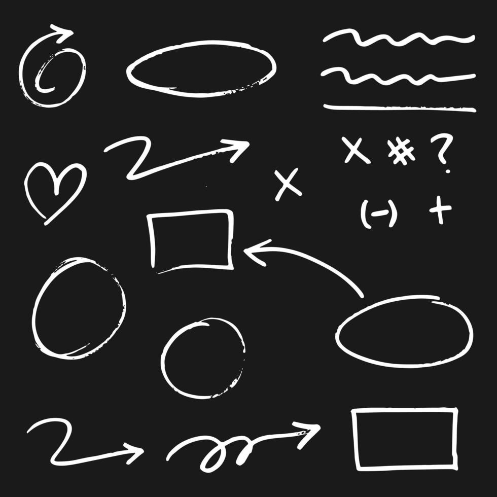 set of hand drawn arrows  for business infographic, banner, web and concept design.Vector doodle design elements. vector