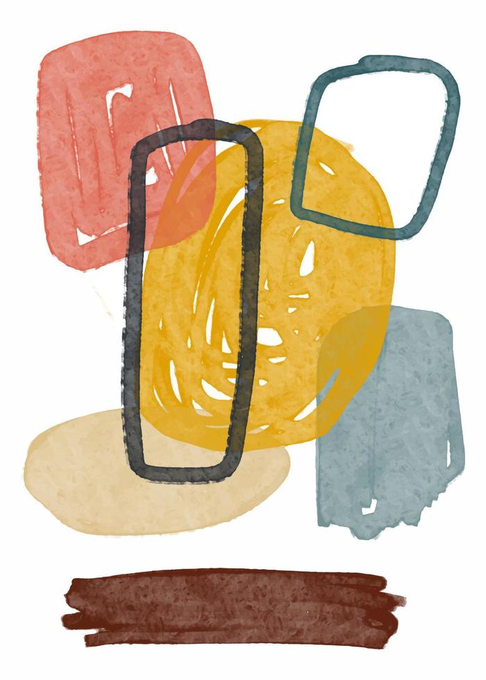 Creative minimalist hand painted. Abstract arts background . Vector illustration for wall decoration, postcard or brochure cover design.