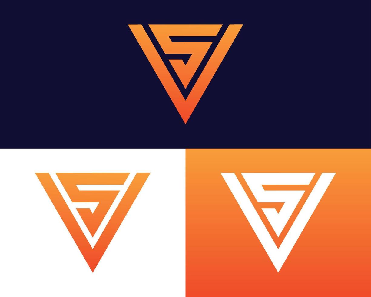 diseño de logotipo letra sv. símbolo de monograma monocromo mínimo creativo. emblema de vector elegante universal. logotipo de empresa premium. símbolo del alfabeto gráfico para la identidad corporativa