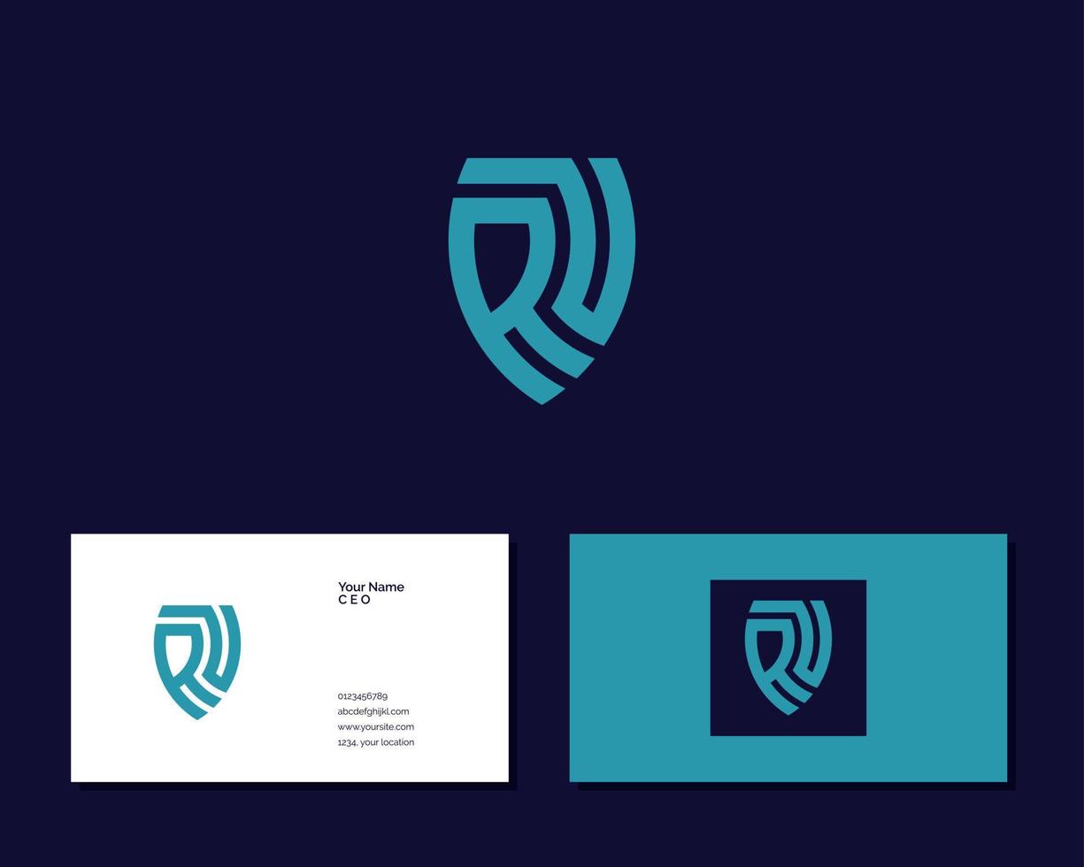 diseño del logotipo de la letra rv. símbolo de monograma monocromático mínimo creativo. emblema vectorial elegante universal. logotipo de empresa premium. símbolo del alfabeto gráfico para la identidad corporativa vector