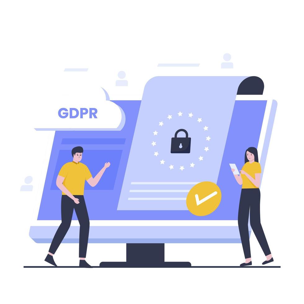 General data protection regulation illustration design concept vector