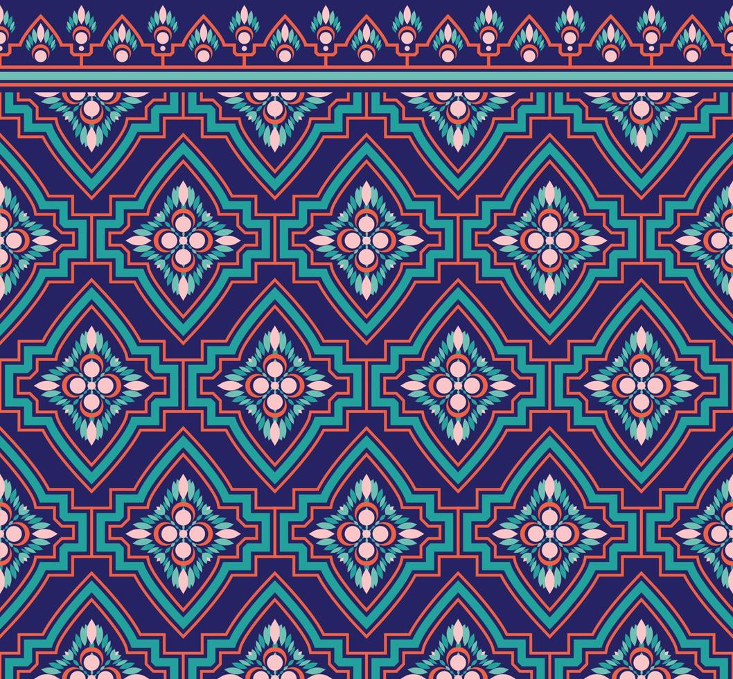 Pattern Ethnic fabric texture Geometric Vector Aztec oriental illustration retro ceramic tile