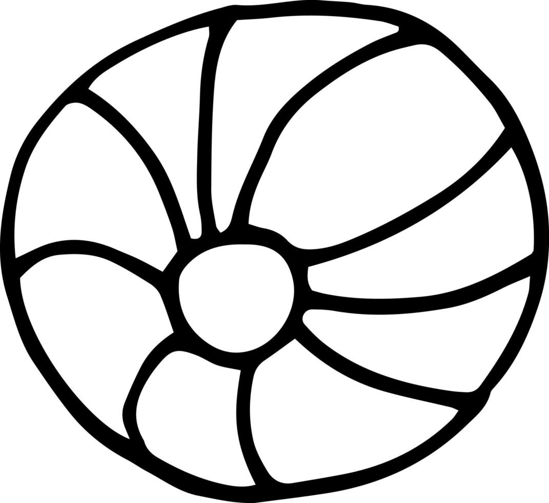 ball icon. hand drawn doodle. , scandinavian, nordic, minimalism monochrome toy for children or animals vector