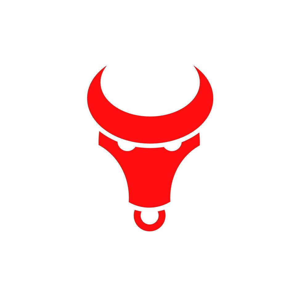 logotipo de toro simple vector
