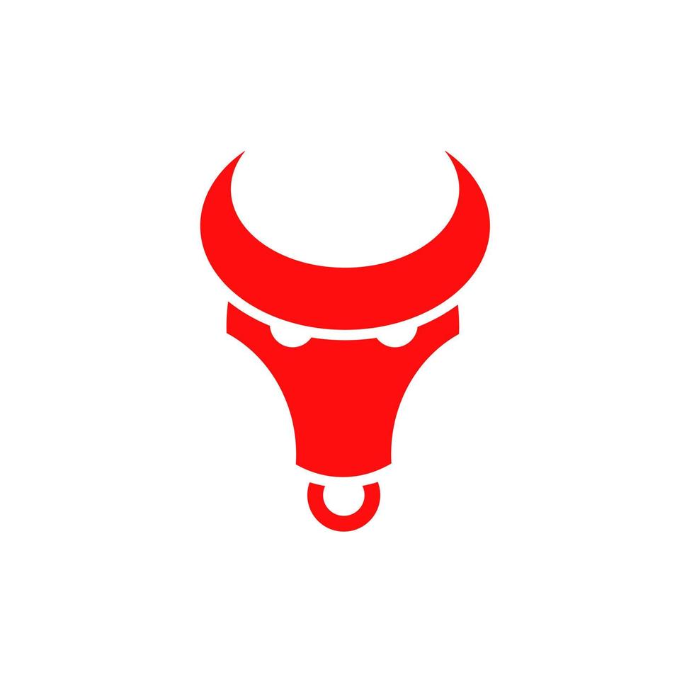 Simple bull logo vector