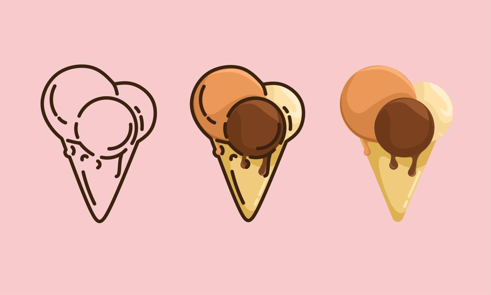 icono de helado vector