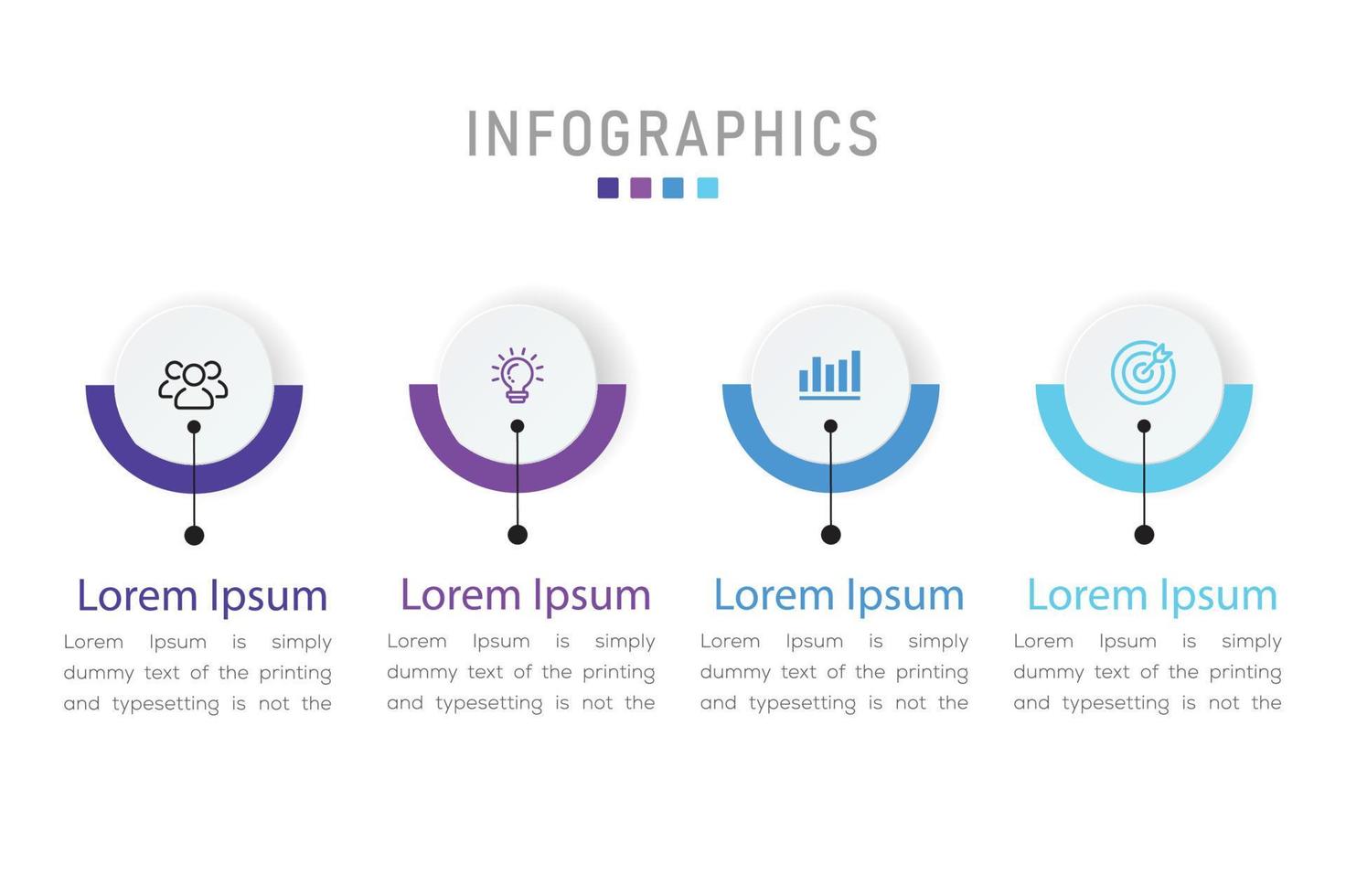 Business data visualization. Process chart. Abstract elements of graph, diagram with steps, infographic template with 3 options. Vector illustration.