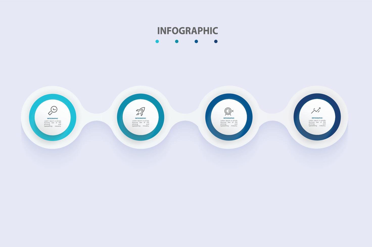 Business data visualization. Process chart. Abstract elements of graph, diagram with 4 steps, options, parts or processes. Creative concept for infographic vector