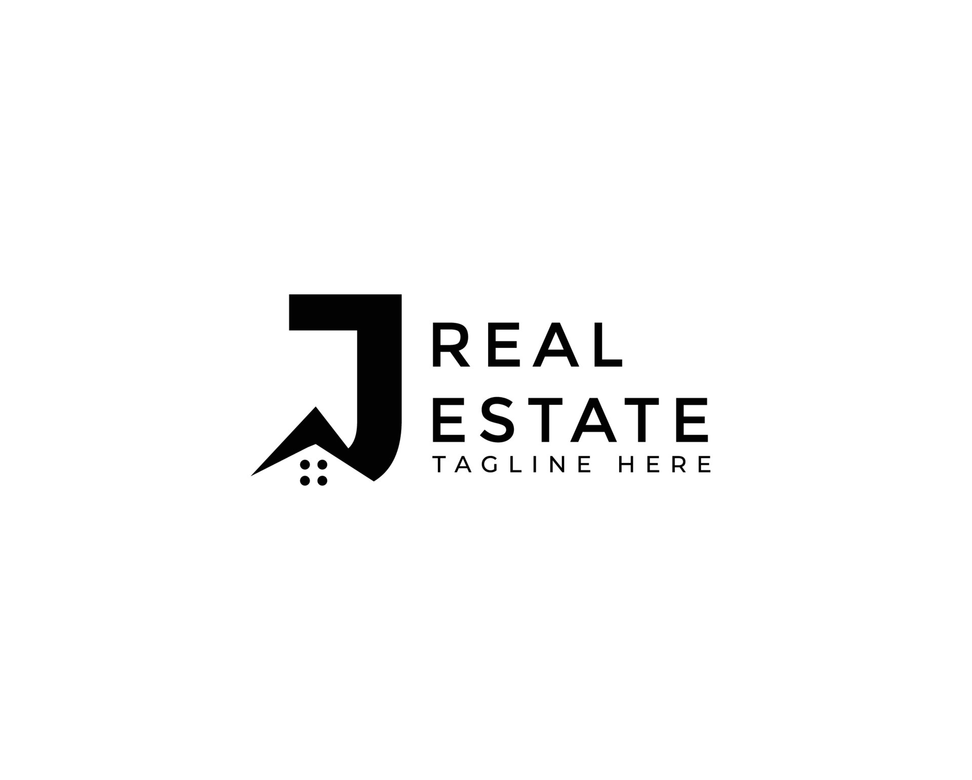 J Letter Real Estate Business Logo Template, Building, Property
