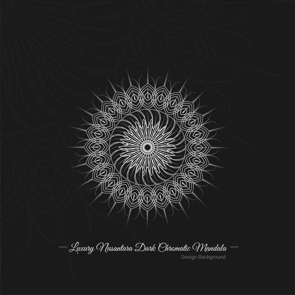 Luxury Nusantara Dark Chromatic Mandala vector