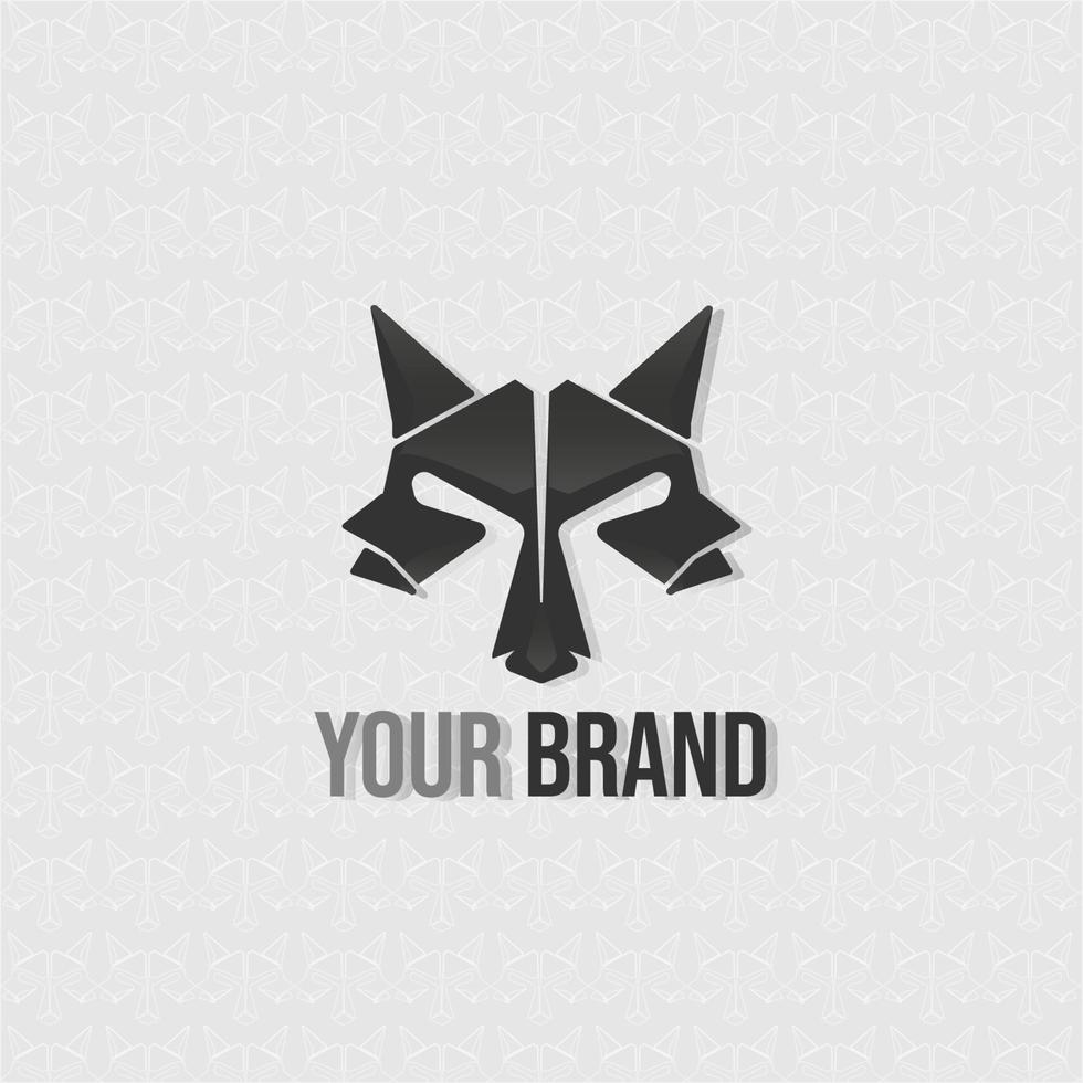 Wolf Logo Stock Vector. wolf head logo design template vector