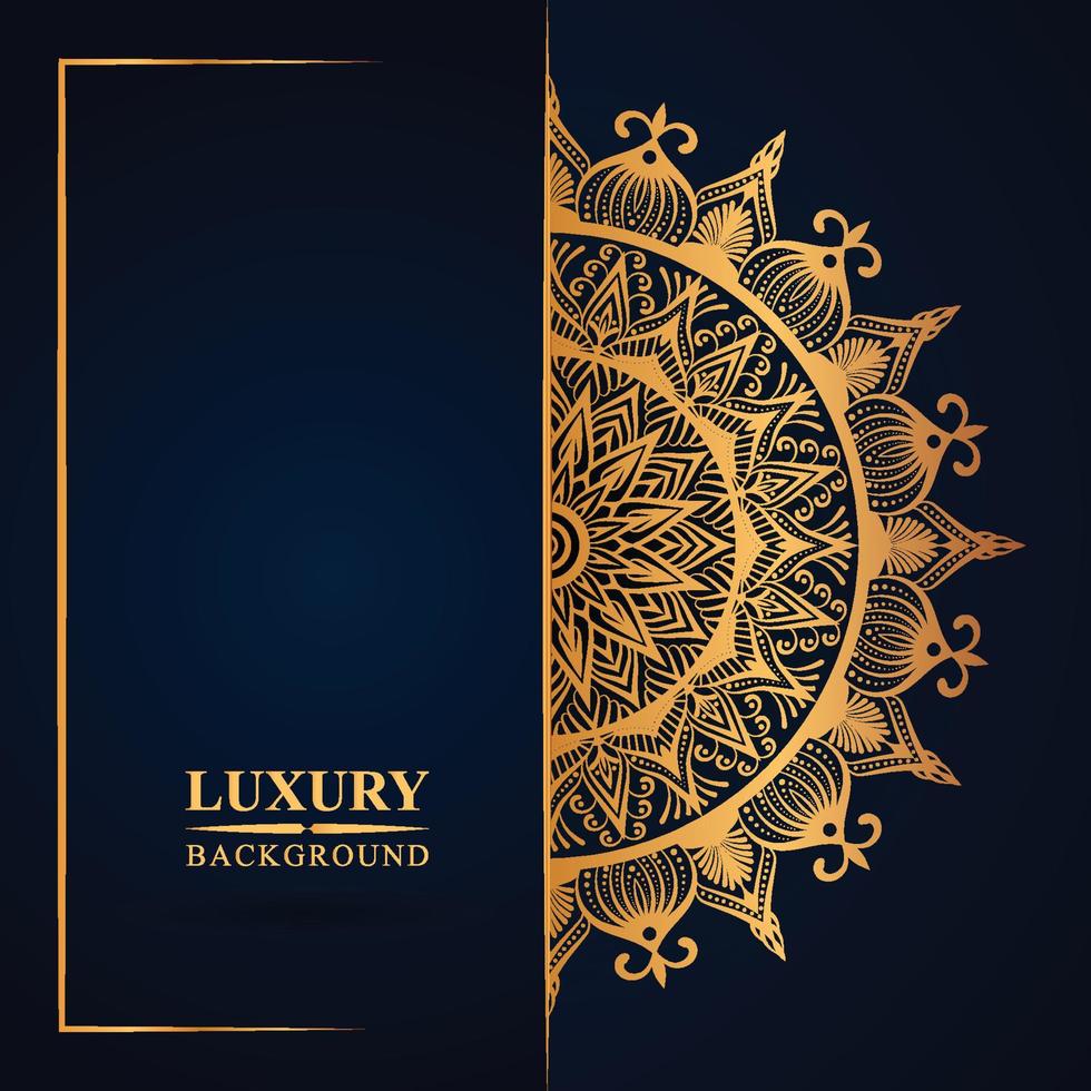 Luxury mandala background with golden arabesque pattern arabic islamic east style.decorative mandala for print, poster, book cover, etc. vector