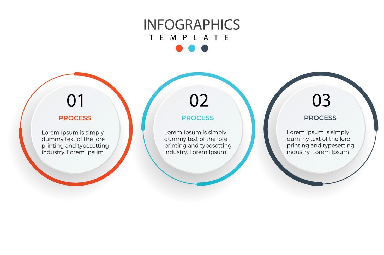Business data visualization. Process chart. Abstract elements of graph, diagram with 3 steps, options, parts or processes. Creative concept for infographic. vector