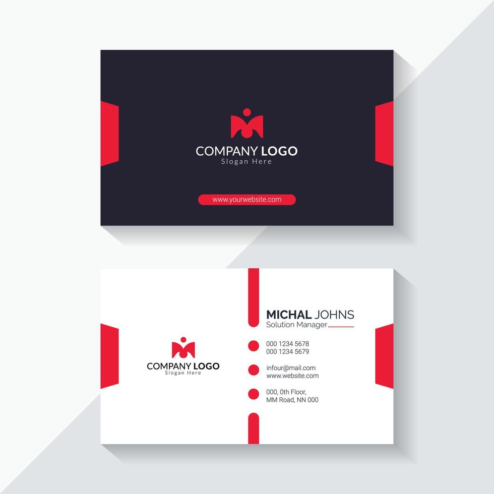 Modern Business Card - Creative and Clean Business Card Template. vector