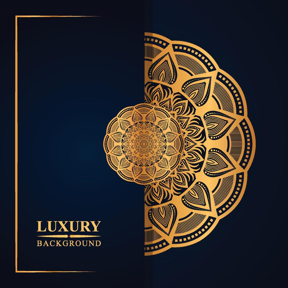 Luxury mandala background with golden arabesque pattern arabic islamic east style.decorative mandala for print, poster, book cover, etc. vector